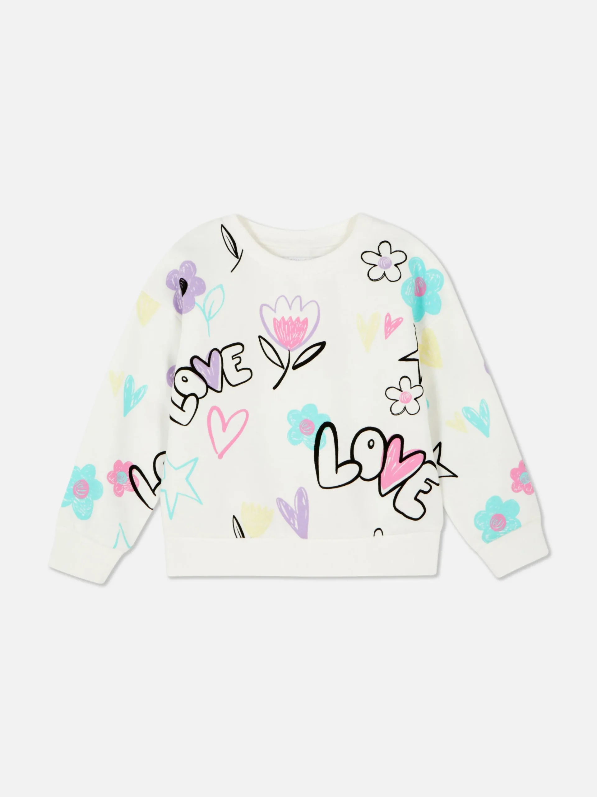 Sweats À Capuche Et Sweat-Shirts|Primark Sweat-shirt Ras Du Cou Graphique Multicolore