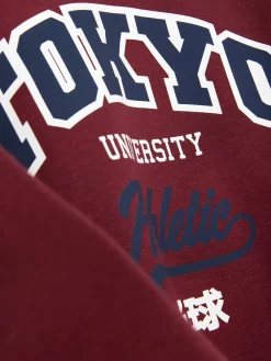 Sweats À Capuche Et Sweat-Shirts|Primark Sweat-shirt Ras-du-cou Graphique Bordeaux