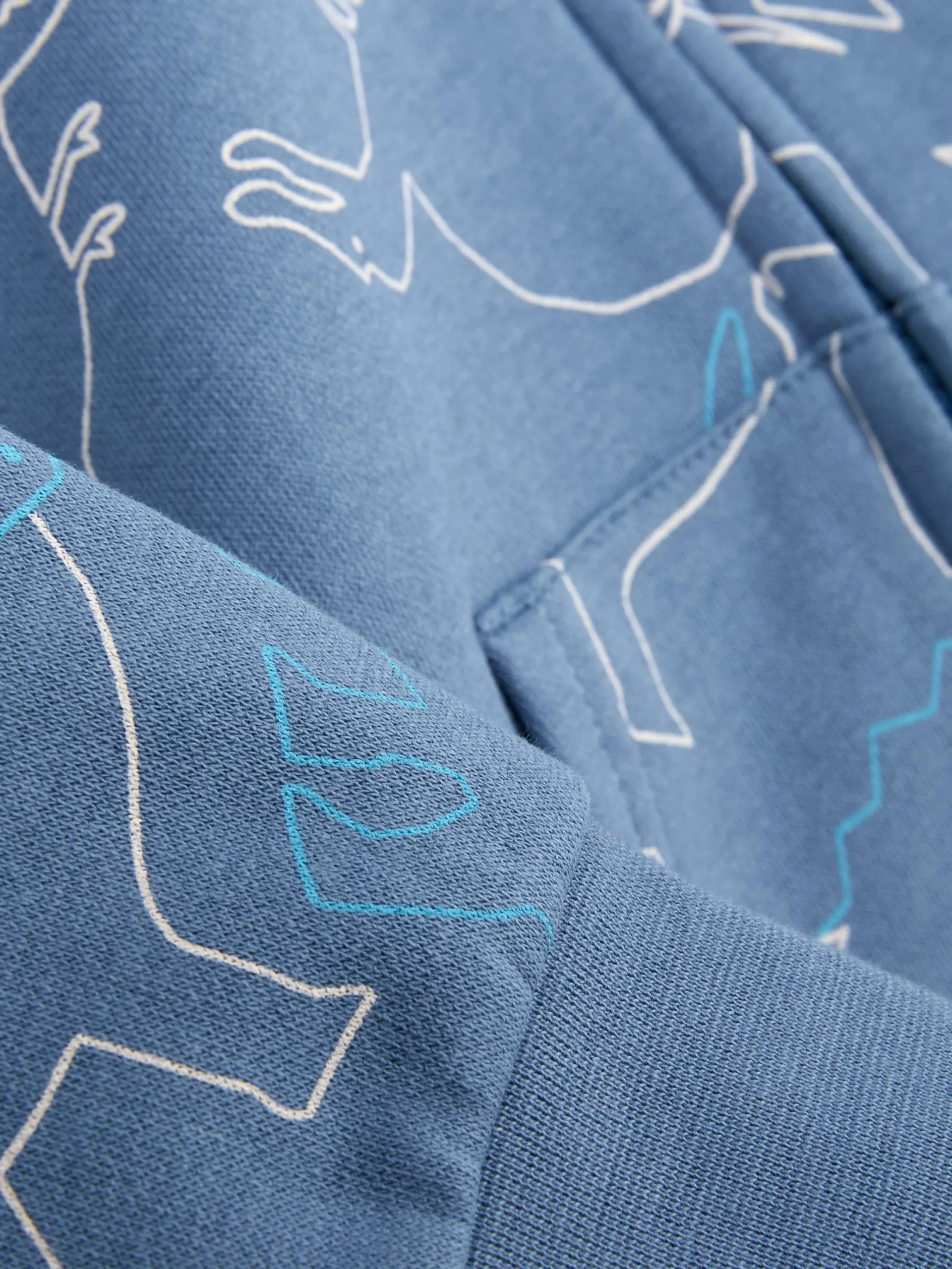 Sweats À Capuche Et Sweat-Shirts|Primark Sweat-shirt Zippé à Capuche Graphique à Coordonner Bleu