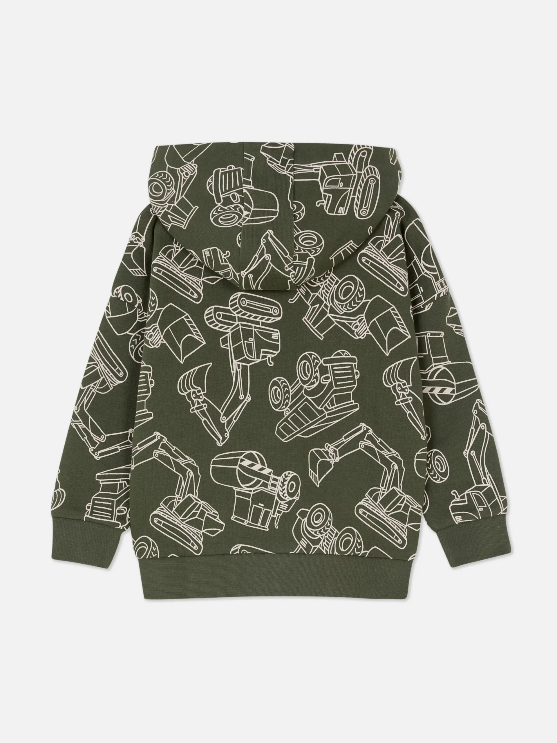 Sweats À Capuche Et Sweat-Shirts|Primark Sweat-shirt Zippé à Capuche Graphique à Coordonner Kaki