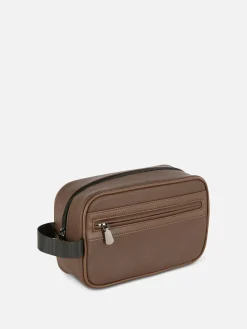 Sacs Et Portefeuilles|Primark Trousse De Toilette En Simili Cuir Chocolat