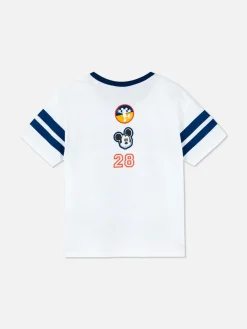 Hauts Et T-Shirts|Primark T-shirt à Bords Contrastés Disney Mickey Mouse Écru