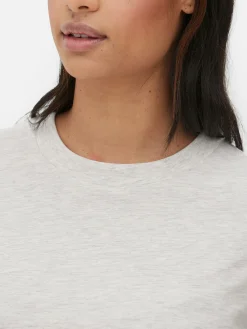 Hauts Et T-Shirts|Primark T-shirt à Col Ras-du-cou Gris chiné