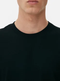 Hauts Et T-Shirts|Primark T-shirt à Col Ras-du-cou Coupe Regular Noir