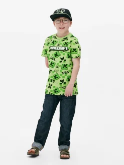 Hauts Et T-Shirts|Primark T-shirt à Imprimé Minecraft Creeper Vert