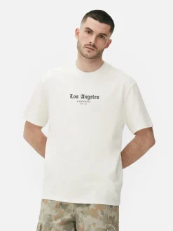 Hauts Et T-Shirts|Primark T-shirt à Imprimé Statue De Los Angeles Écru