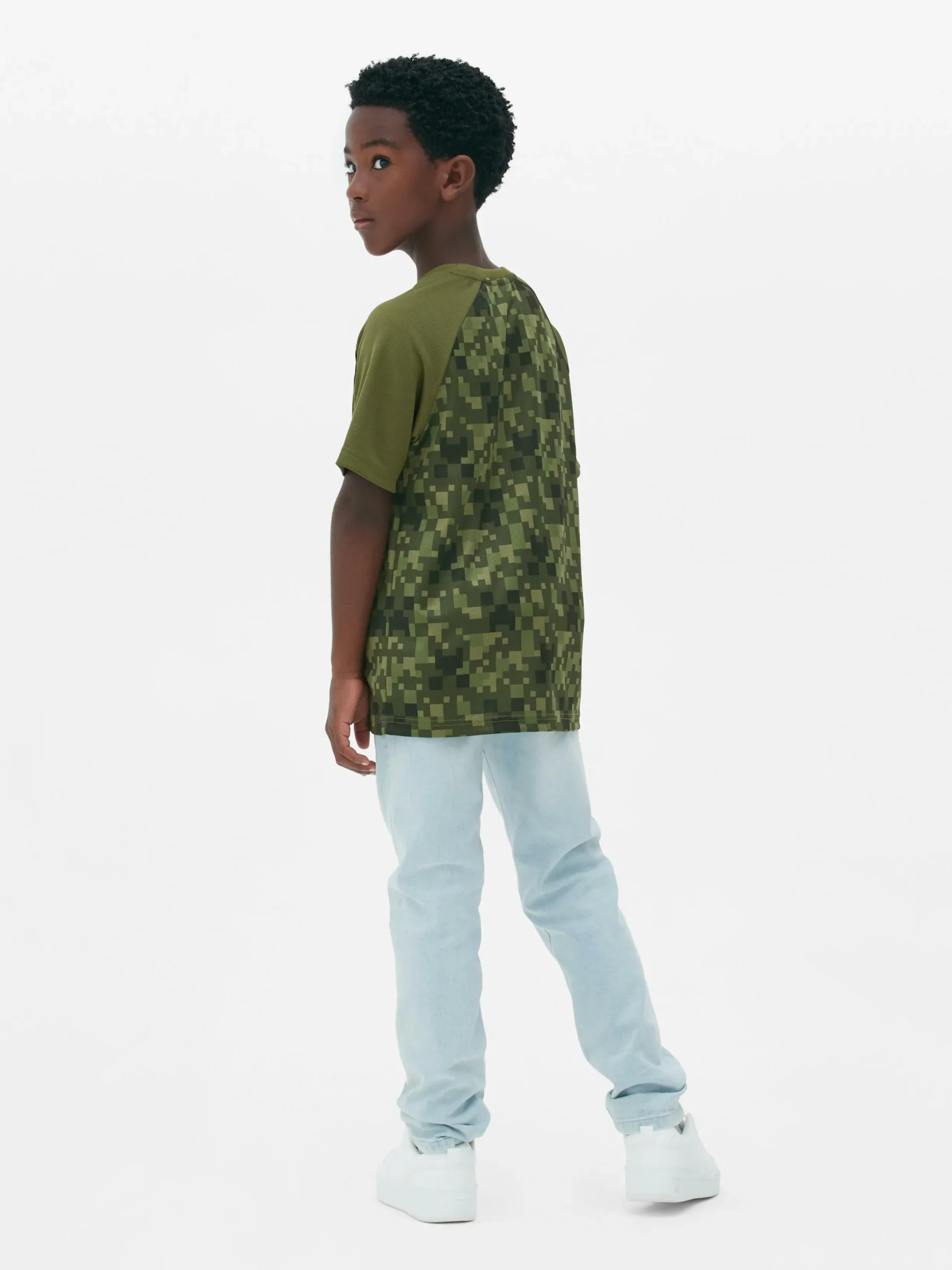 Hauts Et T-Shirts|Primark T-shirt à Logo Minecraft Pixel Kaki