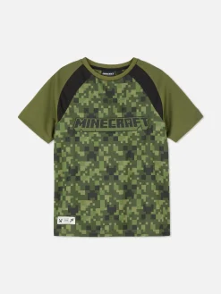 Hauts Et T-Shirts|Primark T-shirt à Logo Minecraft Pixel Kaki