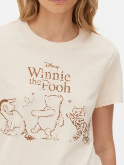 Hauts Et T-Shirts|Primark T-shirt à Manches Courtes Disney Winnie L'ourson Écru
