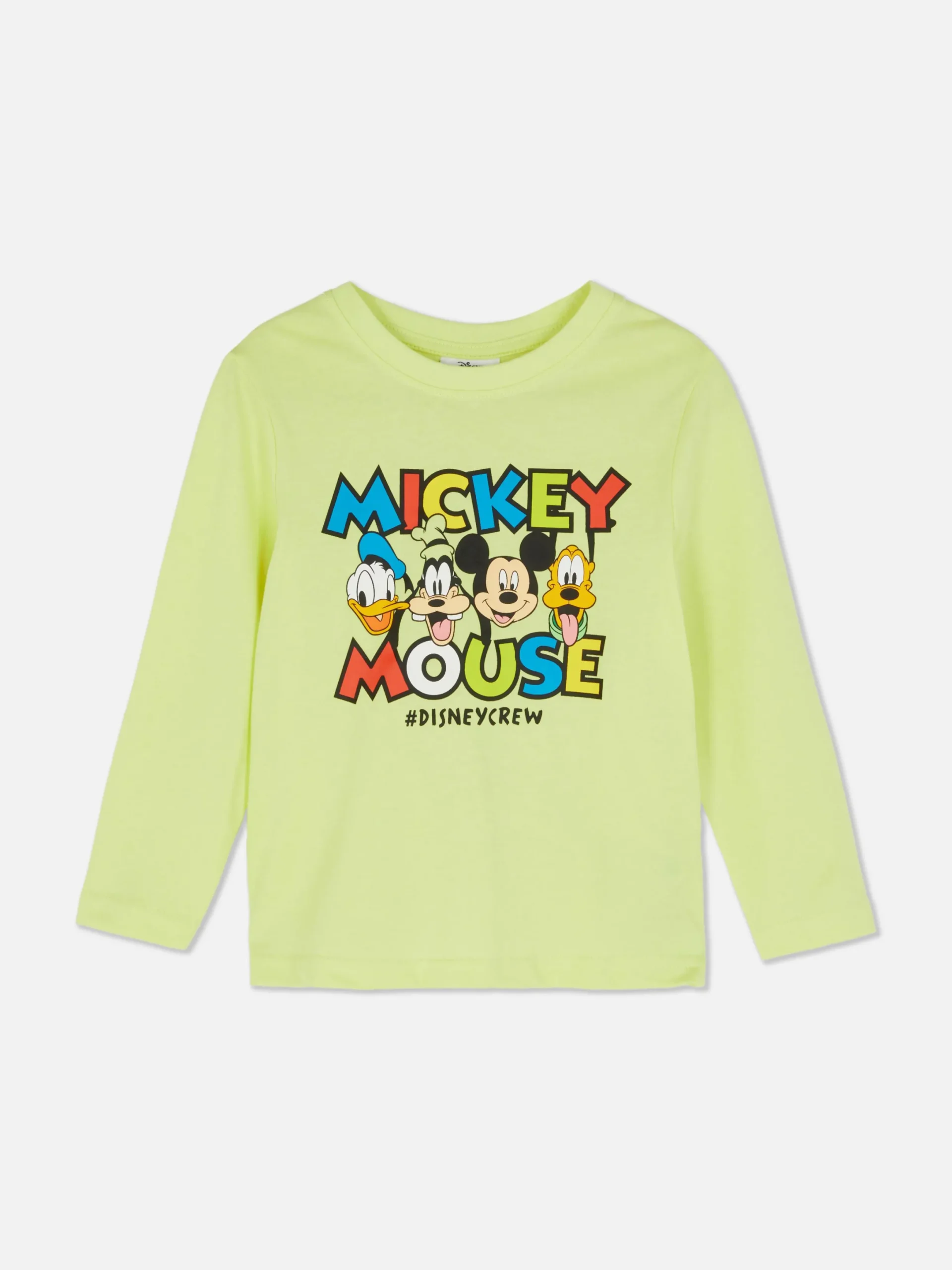 Hauts Et T-Shirts|Primark T-shirt à Manches Longues Disney Mickey Mouse & Friends Jaune