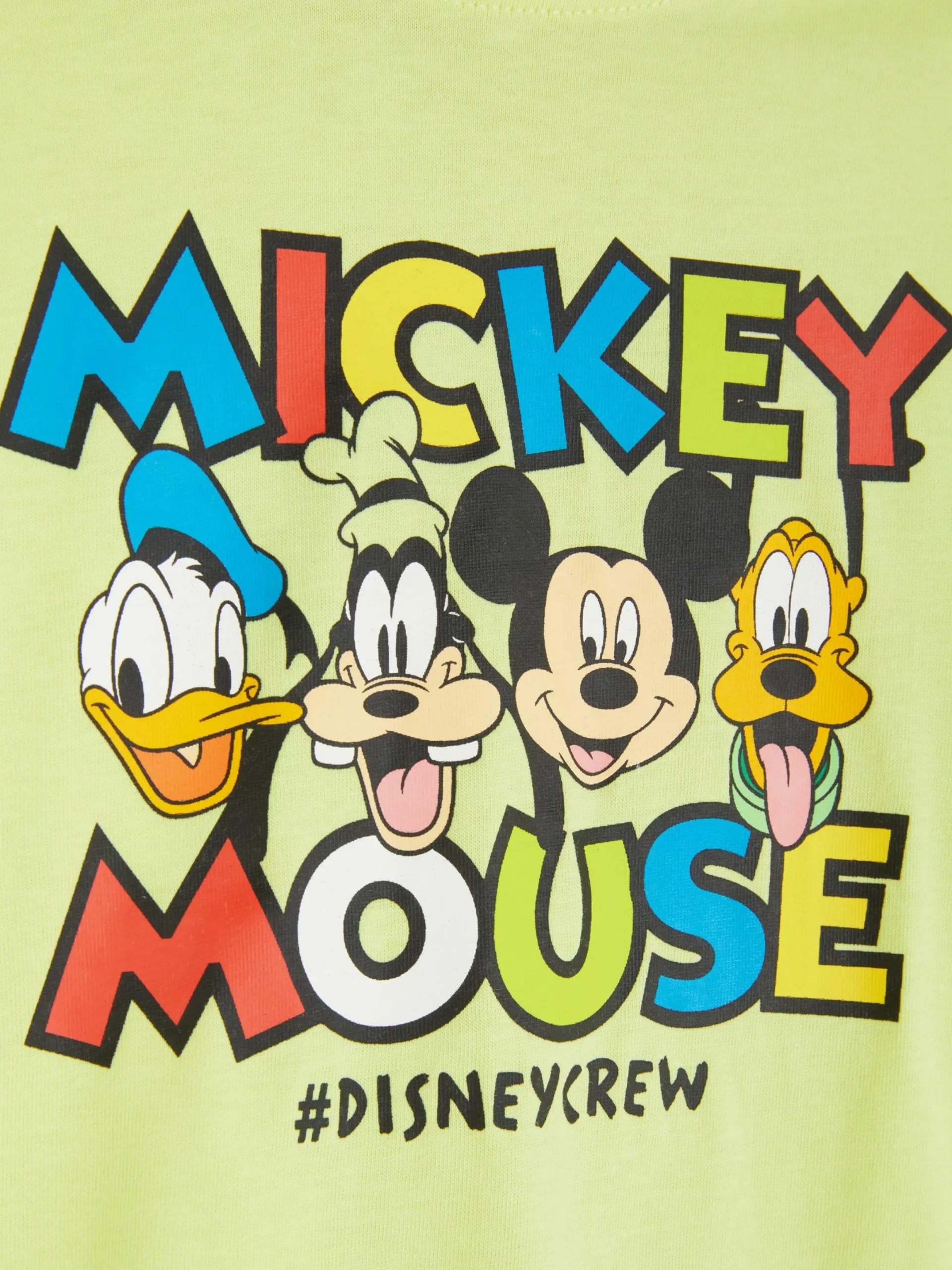 Hauts Et T-Shirts|Primark T-shirt à Manches Longues Disney Mickey Mouse & Friends Jaune