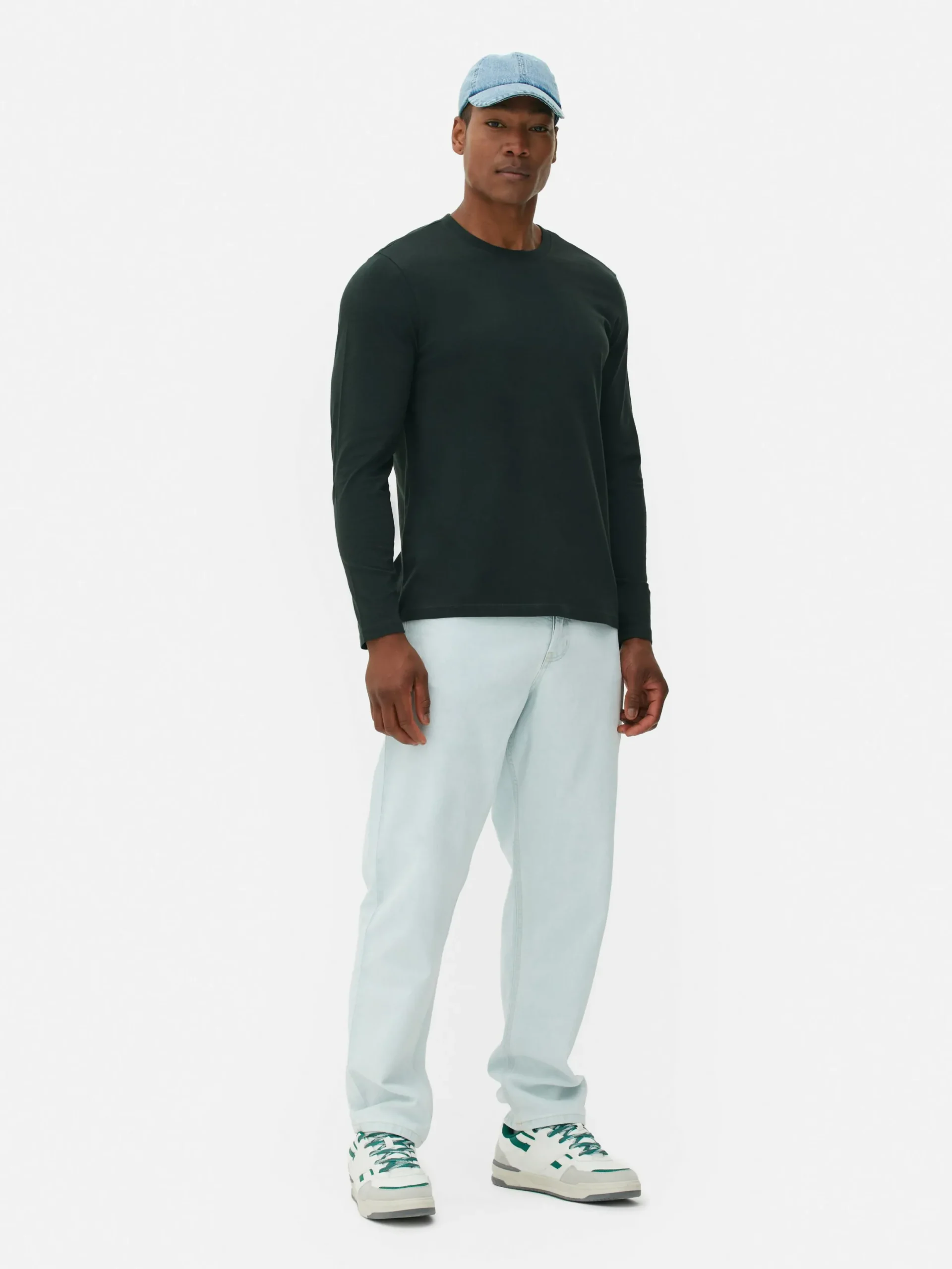 Hauts Et T-Shirts|Primark T-shirt à Manches Longues En Coton Bleu sarcelle