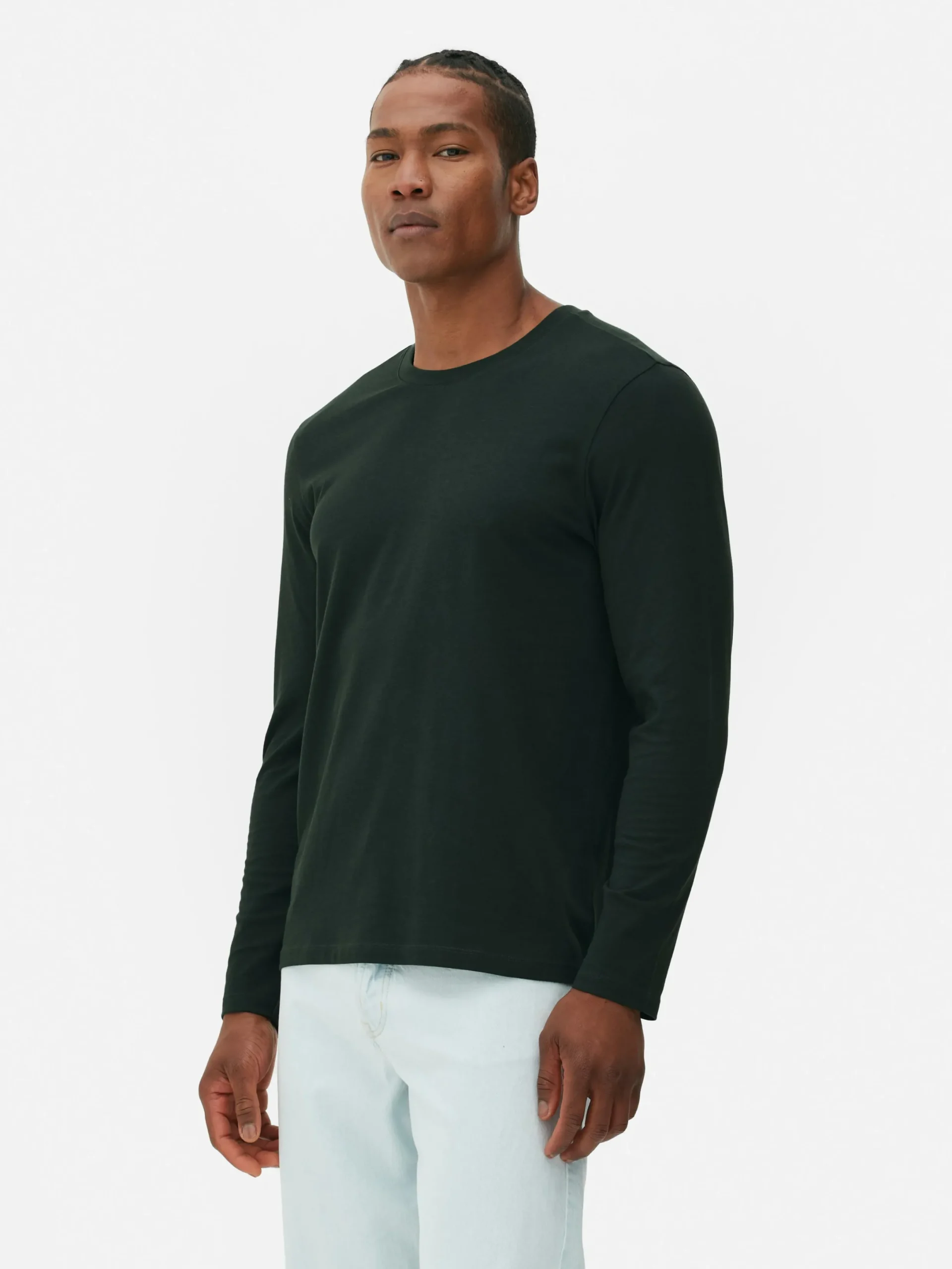 Hauts Et T-Shirts|Primark T-shirt à Manches Longues En Coton Bleu sarcelle