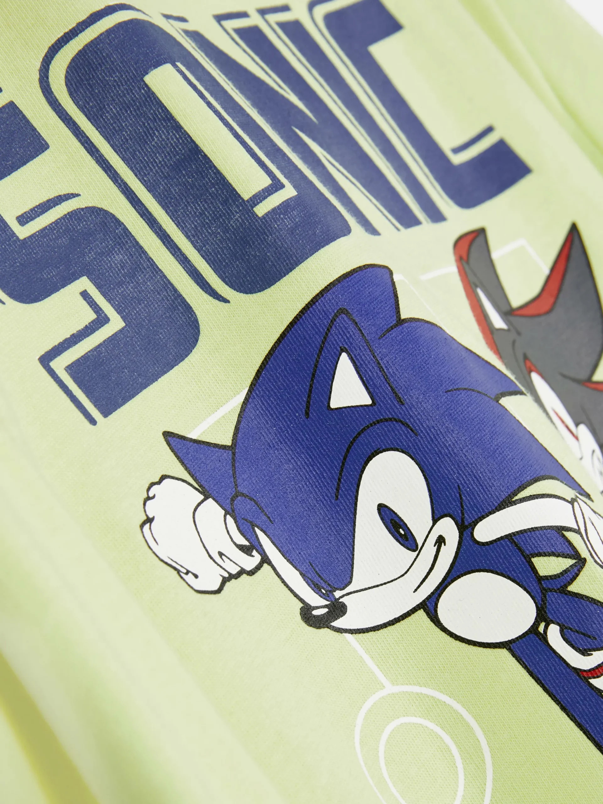Hauts Et T-Shirts|Primark T-shirt à Manches Longues Sonic Le Hérisson Jaune