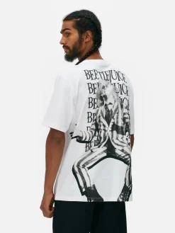 T-Shirts Et Sweat-Shirts À Motifs|Beetlejuice|Primark T-shirt à Motif Répétitif Beetlejuice Blanc