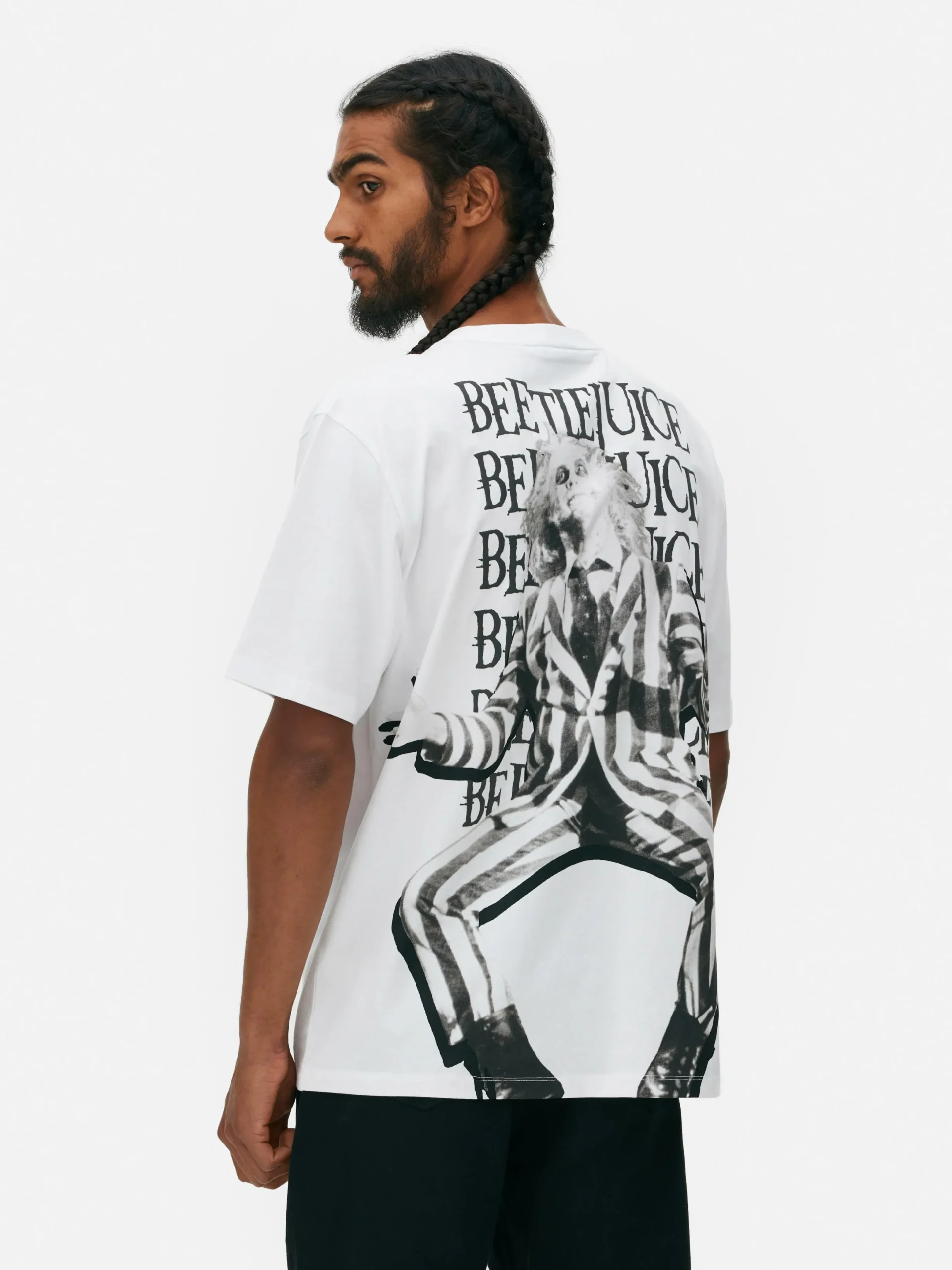 T-Shirts Et Sweat-Shirts À Motifs|Beetlejuice|Primark T-shirt à Motif Répétitif Beetlejuice Blanc