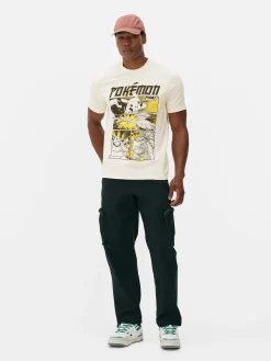 Hauts Et T-Shirts|Primark T-shirt à Motifs Style Bande Dessinée Pokémon Grège