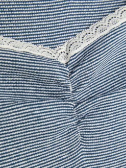 Hauts Et T-Shirts|Primark T-shirt à Rayures Et à Finitions En Dentelle Multicolore