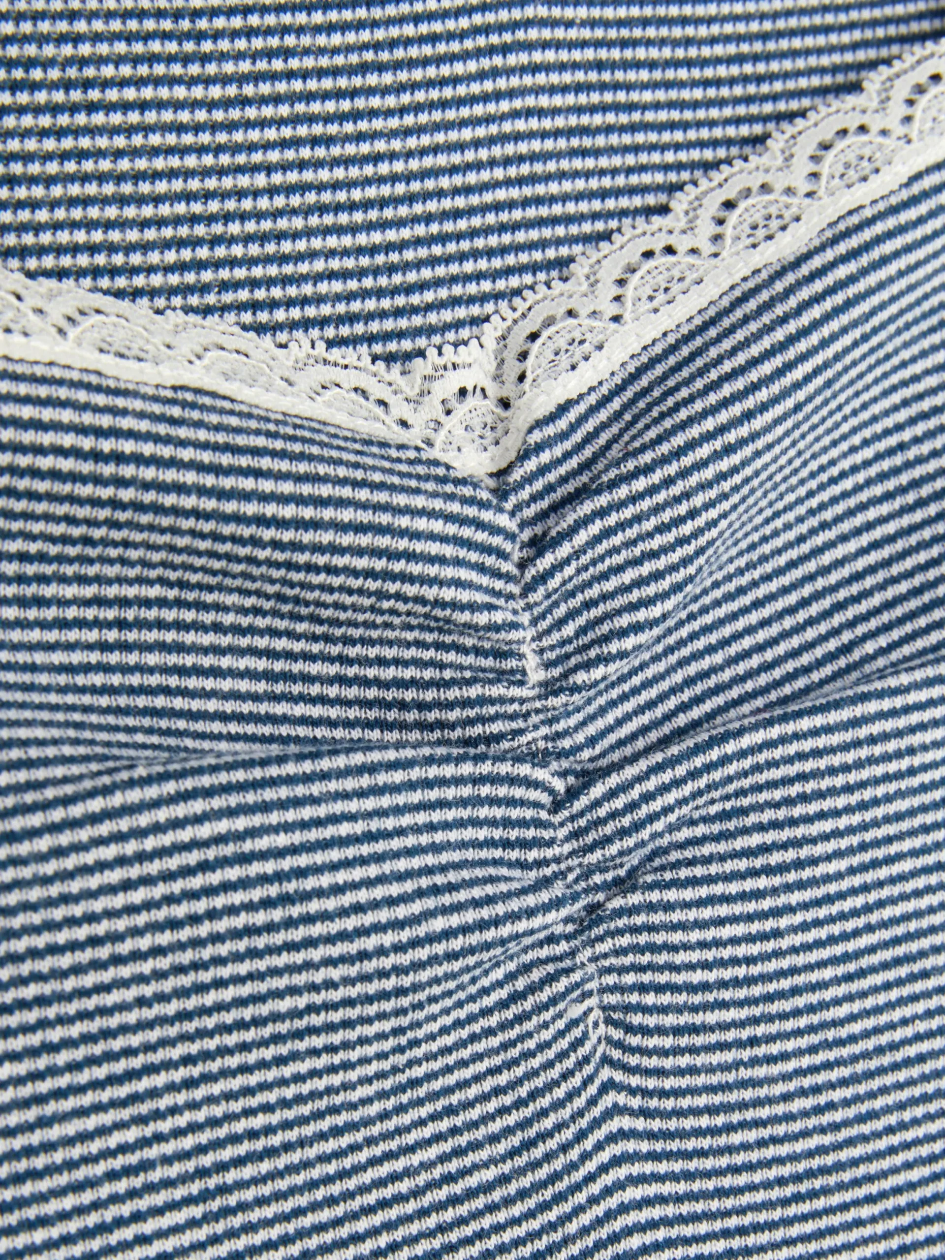 Hauts Et T-Shirts|Primark T-shirt à Rayures Et à Finitions En Dentelle Multicolore
