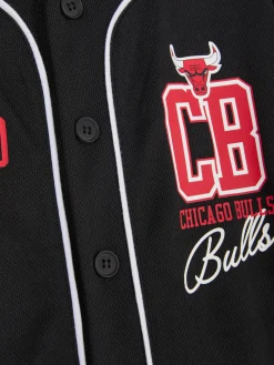 Hauts Et T-Shirts|Primark T-shirt Boutonné NBA Chicago Bulls Noir