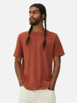 Hauts Et T-Shirts|Primark T-shirt Chiné Coupe Regular Rouge