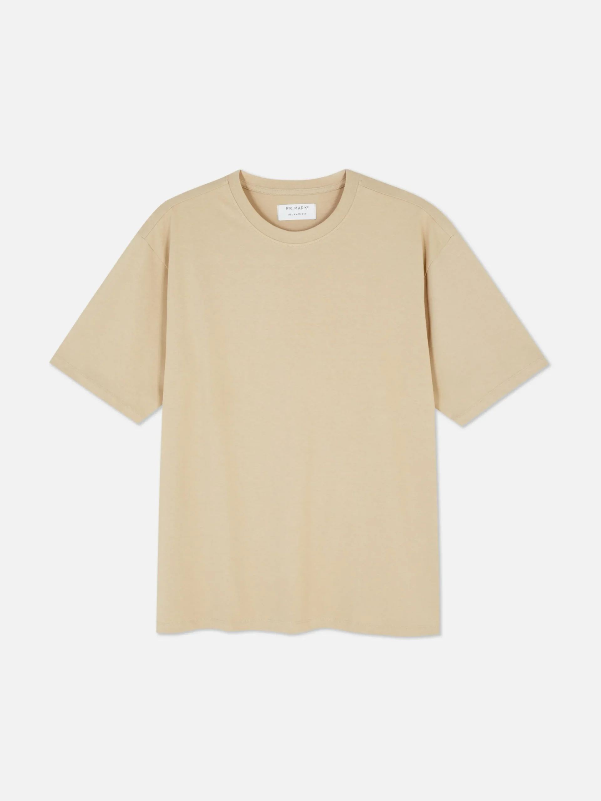 Hauts Et T-Shirts|Primark T-shirt Coupe Décontractée Grège