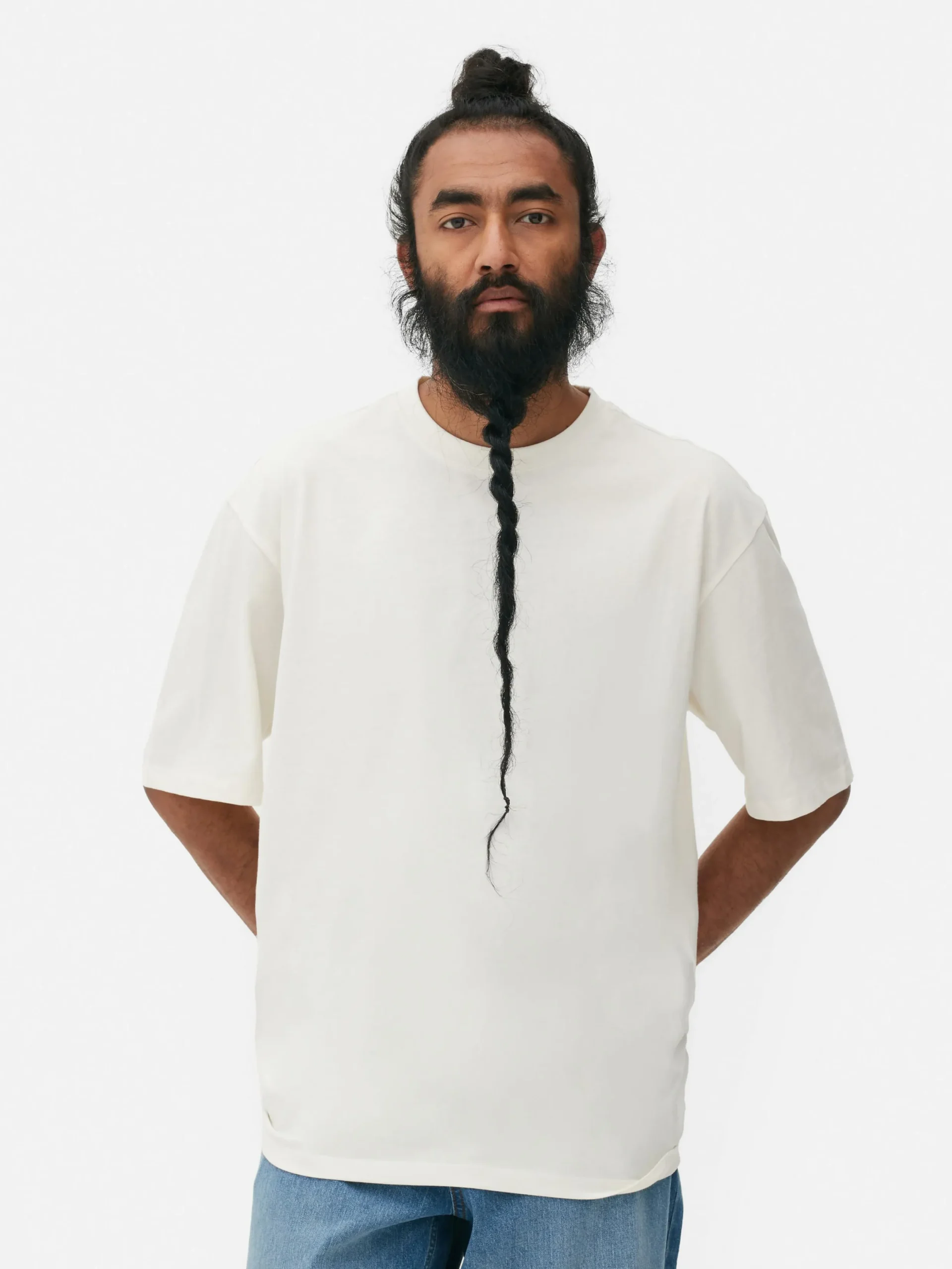 Hauts Et T-Shirts|Primark T-shirt Coupe Décontractée Écru