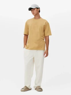 Hauts Et T-Shirts|Primark T-shirt Coupe Décontractée Jaune moutarde