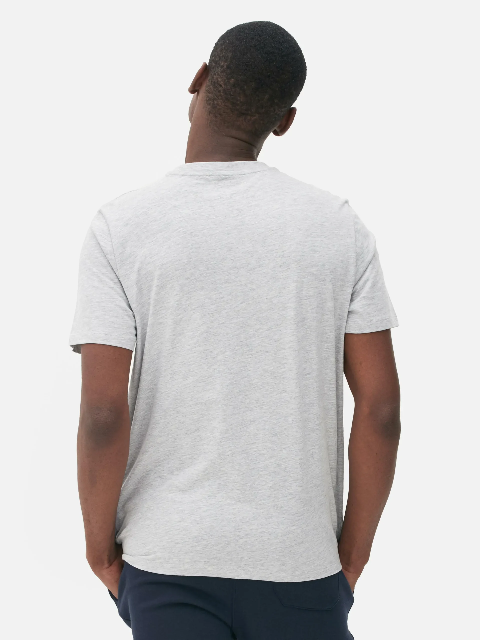Hauts Et T-Shirts|Primark T-shirt Coupe Regular Chiné Gris chiné