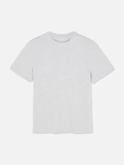 Hauts Et T-Shirts|Primark T-shirt Coupe Regular Chiné Gris chiné