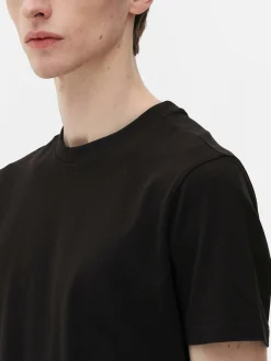 Hauts Et T-Shirts|Primark T-shirt Coupe Slim Noir
