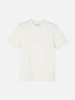 Hauts Et T-Shirts|Primark T-shirt Coupe Slim à Manches Courtes Écru