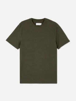 Hauts Et T-Shirts|Primark T-shirt Coupe Slim à Manches Courtes Vert