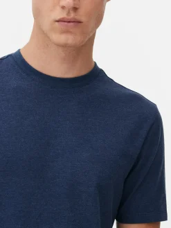 Hauts Et T-Shirts|Primark T-shirt Coupe Slim à Manches Courtes Bleu marine