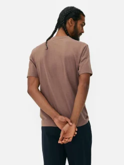 Hauts Et T-Shirts|Primark T-shirt Coupe Slim à Manches Courtes Rose