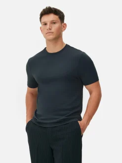 Hauts Et T-Shirts|Primark T-shirt Coupe Slim Kem Bleu marine
