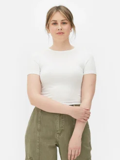 Hauts Et T-Shirts|Primark T-shirt Court Blanc