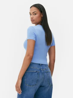 Hauts Et T-Shirts|Primark T-shirt Court à Manches Courtes Bleu