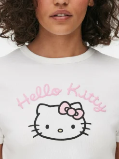 Hauts De Pyjama|Primark T-shirt Court De Pyjama Hello Kitty Blanc