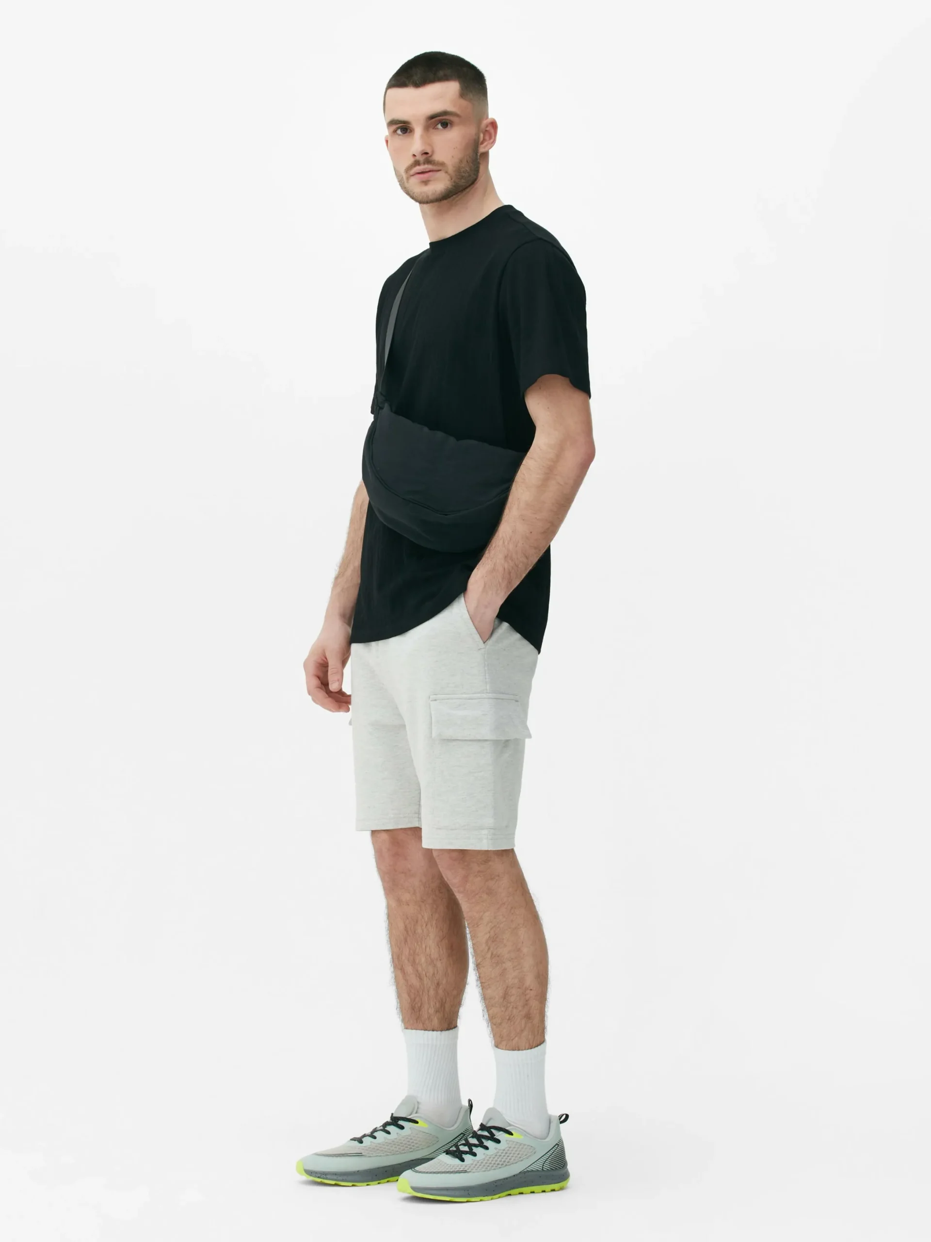 Hauts Et T-Shirts|Primark T-shirt Côtelé à Col Ras-du-cou Noir