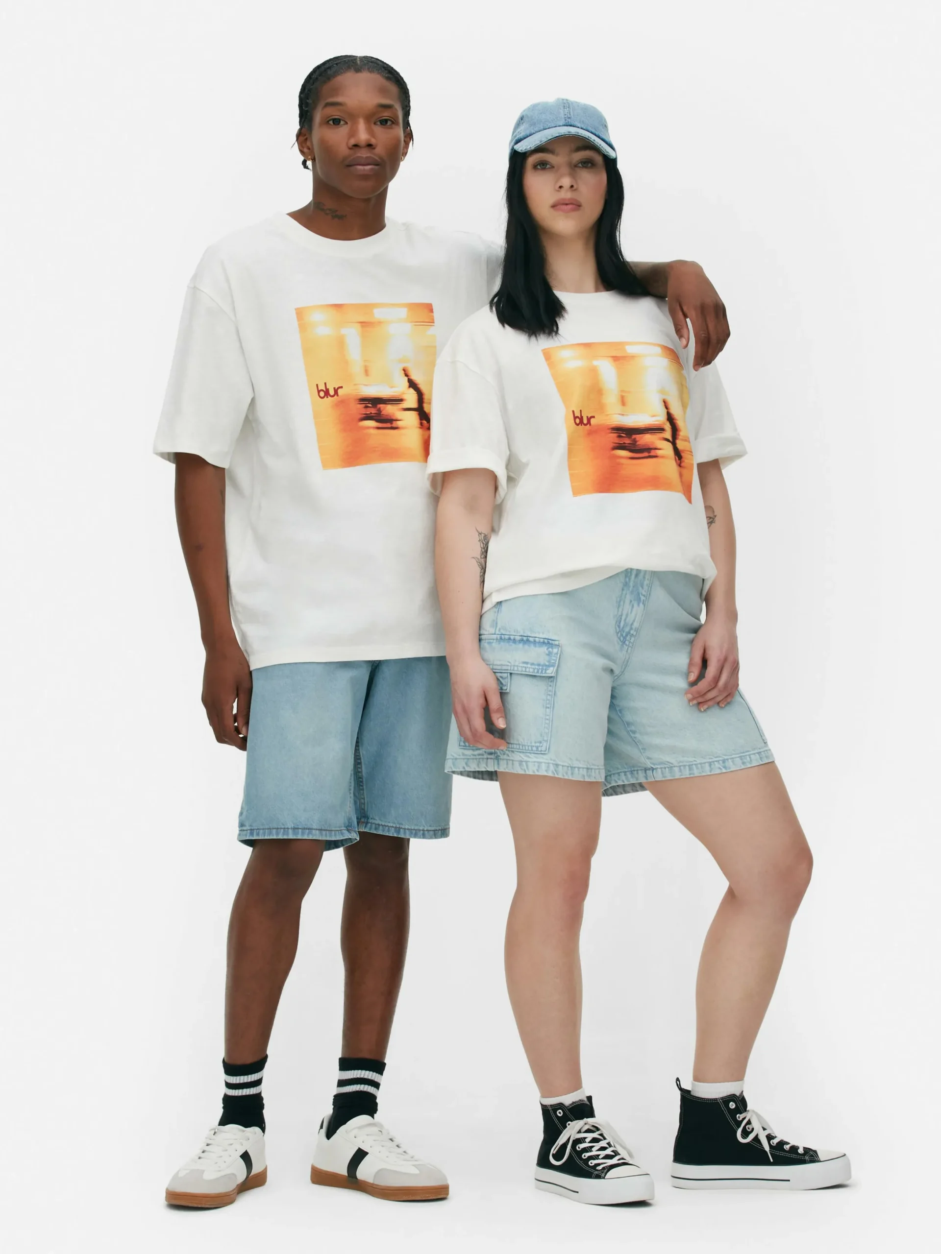 T-Shirts Et Sweat-Shirts À Motifs|Hauts Et T-Shirts|Primark T-shirt De Groupe Blur Écru