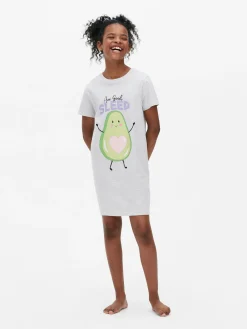 Pyjamas Et Vêtements De Nuit|Primark T-shirt De Nuit Avocat Gris chiné