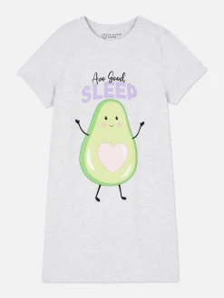 Pyjamas Et Vêtements De Nuit|Primark T-shirt De Nuit Avocat Gris chiné