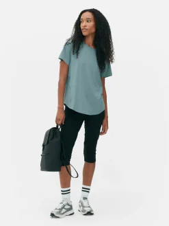 Vêtements De Sport|Primark T-shirt De Sport à Col Ras-du-cou Vert foncé
