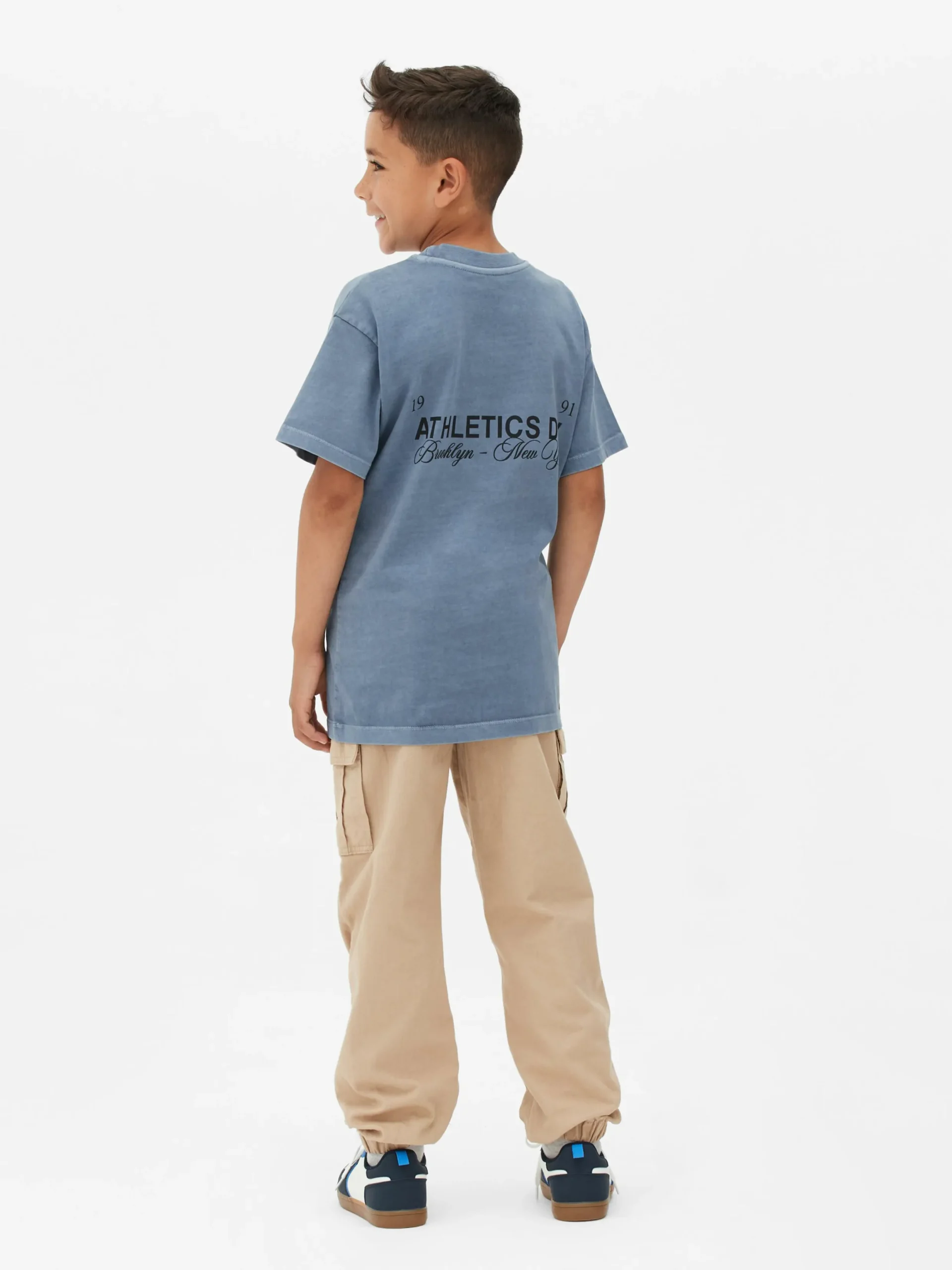 Hauts Et T-Shirts|Primark T-shirt De Sport Graphique à Manches Courtes Bleu