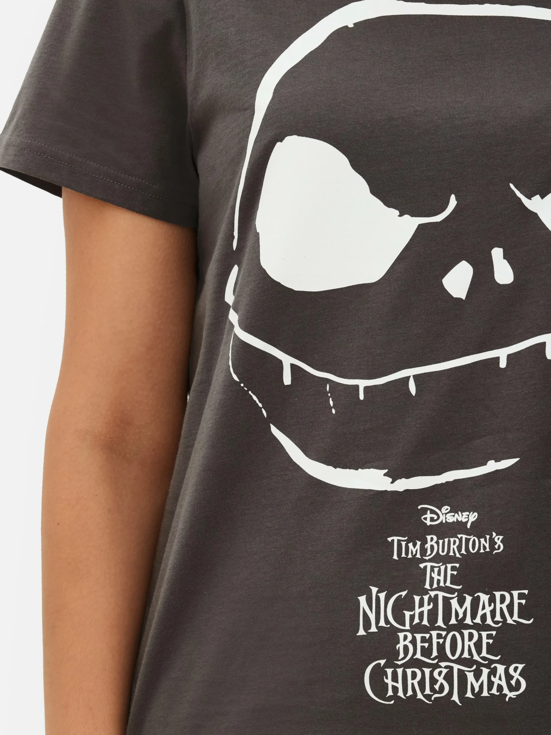 The Nightmare Before Christmas|Hauts Et T-Shirts|Primark T-shirt Disney L’Étrange Noël De Monsieur Jack De Tim Burton Anthracite