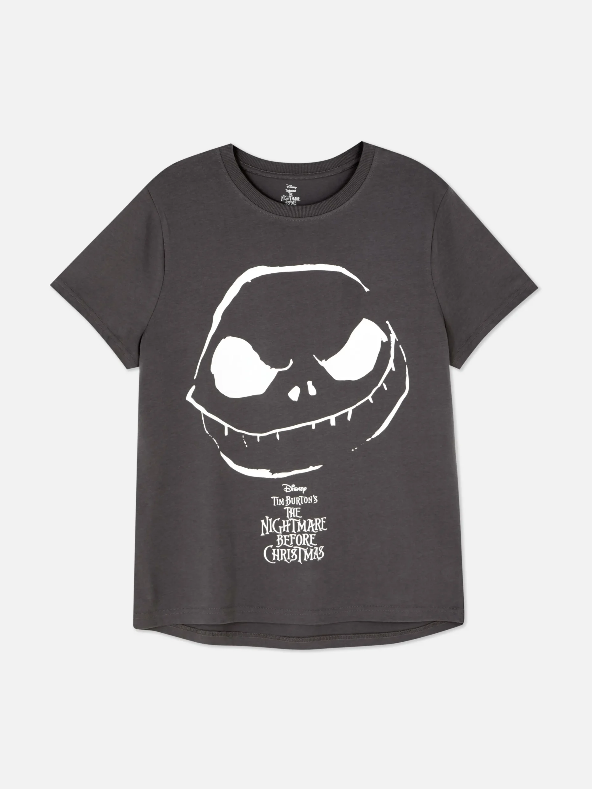 The Nightmare Before Christmas|Hauts Et T-Shirts|Primark T-shirt Disney L’Étrange Noël De Monsieur Jack De Tim Burton Anthracite