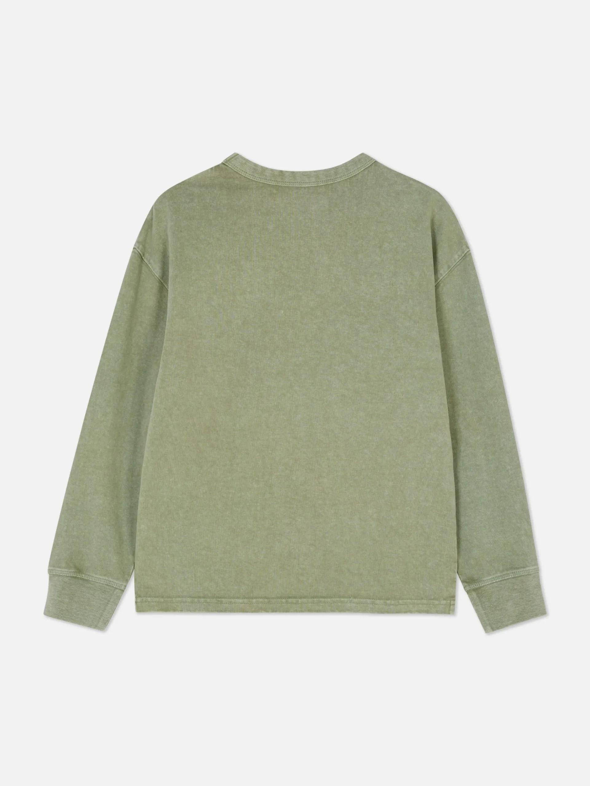 Hauts Et T-Shirts|Primark T-shirt Délavé à Manches Longues Vert