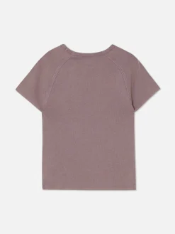 Hauts Et T-Shirts|Primark T-shirt Effet Délavé à Imprimé Papillons Violet