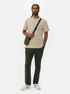 Hauts Et T-Shirts|Primark T-shirt En Maille Ottoman Côtelée Grège